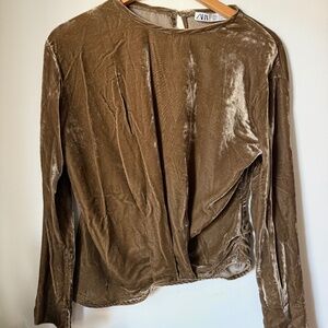 Zara velvet top